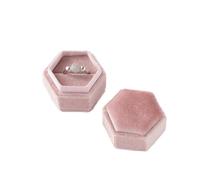 Porte Alliance Mariage Boîte à bagues à fente unique for fiançailles, souvenir de mariage, présentoir de bijoux photo de mariée, présentoir de rangement(Purple Pink)