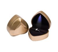 Porte Alliance Mariage Coffret à alliances en forme de cœur, présentoir à bijoux, coffret for anniversaire de mariage, fiançailles(Gold)