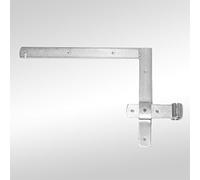 Porte Angle Bandes unilatéralement enroulé, O. Cône, effet d'atelier en acier inoxydable 800 x 500 mm - 1 paire