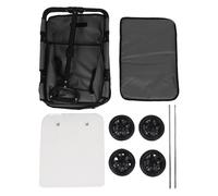 Porte-Animaux Pliant Multifonctionnel Pliage 4 Roues Pattiage Pettable Pet Voyage pour Le Camping en Plein air (Grey)