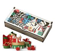 Porte-Argent de Noël pour Espèces - Porte-Monnaie Creux pour les Fêtes | Coffret En Bois Pour Pièces De Noël - Pour Le Mariage, Le Rassemblement, La Fête De Graduation, La Maison, Le Bureau Et Le