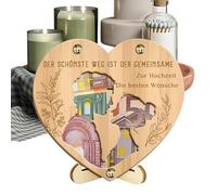 Porte-argent Pour Les Cadeaux De Mariage En Argent | Accessoires en Bois en Forme de Cœur pour Félicitations | Enveloppes À Argent Mariage,Pour Les Jeunes Mariés, Le Marié, La Mariée Et Le Nouveau