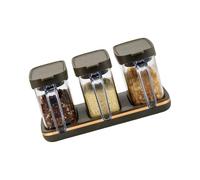 Porte-assaisonnement compact de 480 ml avec fenêtre de quantité visible et dispositif ergonomique pour une distribution facile des récipients d'assaisonnement gratuits