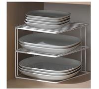 Porte-assiette 3 niveaux - METALTEX - Blanc - Rangement d'assiettes