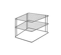 Porte Assiettes Angle 2 Niveaux Noir Noir