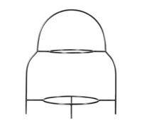 Plat en acier inoxydable argenté, porte-assiettes, 2 niveaux - House Doctor, Sana - 22x32x37 cm