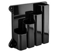 Porte-attaches de fermeture éclair - 4 poches murales universelles en aluminium | Supports de rangement pour attaches de câbles | Pour remorque de course fermée, atelier, abri de jardin, sous-sol