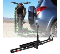 Porte-attelage de moto de 226,8 kg, pour moto tout-terrain, scooter, remorque, avec rampe de chargement et verrouillage anti-basculement