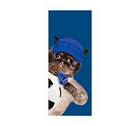 Porte Autocollants 3d Papier Peint chat animal L90 x H210cm Stickers De Porte 3D Sticker Porte PVC Imperméable pour Décoration Mur Salon Cuisine Chambre Salle