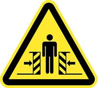 Porte Automatique Avertissement 15 unité de 4 cm Panneau Autocollant Triangle Jaune Risque Danger (4 cm, Porte automatique)