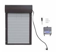 Porte Automatique de poulailler en métal avec minuterie, alimentée par Piles, pour élevage de volailles, Marron