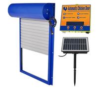 Porte Automatique De Poulailler, Rideau Roulant en Métal À Énergie Solaire, Porte De Poulailler avec Minuterie for Poulet, Canard, Volaille Facile à Utiliser