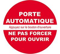 porte automatique ne pas forcer/texte - 10cm - Sticker/autocollant