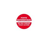 porte automatique ne pas forcer/texte - 10cm - Sticker/autocollant