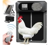 Porte Automatique Poulailler Solaire avec Minuterie Anti-pincement,Porte Poulailler etanche Tout en Alliage,Grande Taille 41x31cm