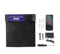 Porte Automatique Solaire pour poulailler, Type à Double Ouverture, avec télécommande sans Fil et minuterie, adaptée aux Poulets, Canards et oies, dotée d’Un capteur de lumière, (Noire)