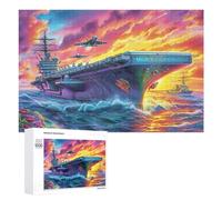 Porte-Avions à l'aube Puzzle 1000 Pièces pour Adolescents 14+ Activité du W nd Raisonnement Logique Cadeau pour 1000 PCS