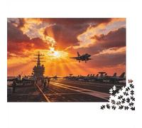 Porte-Avions Coucher Soleil Ciel 1000 Pièces Mini Puzzle pour Famille