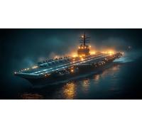 porte-avions Diamond Painting Adulte 20x40 cm Diamond Painting Vue nocturne DIY Strass Kit Broderie Point de Croix Peinture Diamant Kit Complet Adulte pour Tableau Decoration Murale Cadeau ZSHD-7733