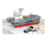 Porte-avions en bois et 5 accessoires Vilac