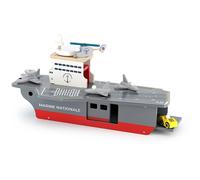 Vilac – Porte-avions Marine Nationale – Jouet en bois avec accessoires – À partir de 3 ans – 9305
