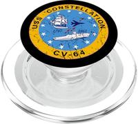 Porte-Avions rétro CV-64 USS Constellation US Naval PopSockets PopGrip pour MagSafe