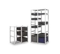 Porte-Bacs Norme Europe kit suivant H. 1000 mm pour bacs 600 x 400 mm