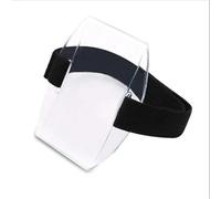 Porte-Badge à bras réfléchissant, 20 pièces, bracelet réglable for carte d'identité, for le travail, bureau et les affaires(Elastic Band Black)