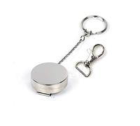 Porte-badge à câble enrouleur métallique Waizmann.IDeaS® - avec mousqueton, anneau de 40 mm de diamètre, cordon rétractable très robuste d’une force de traction allant jusqu'à 150 g Kette & Chrom