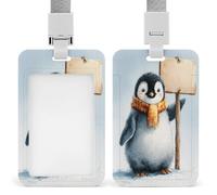 Porte-badge à clip rétractable en forme de pingouin mignon pour le travail, le bureau, les médecins, les infirmières