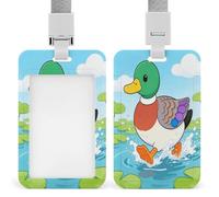 Porte-badge à col de cygne imperméable vertical pour badge d'identification amovible pour enseignant, infirmière, médecin, cadeau