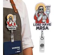 Porte-badge à enrouleur pour infirmières,Acrylique Amusant Portatif Et À La Mode,Porte-badge en acrylique avec clip | Pour Enseignant Étudiant Médecin Assistant École Hôpital Clinique Soins