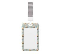 Porte-badge à motif de canard capybara mignon, porte-badge d'identification avec cordon, porte-badge vertical rigide en plastique pour cartes d'identité