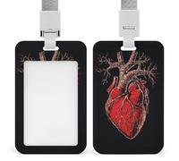 Porte-badge anatomique en forme de cœur avec clip rétractable pour le travail, le bureau, les médecins, les infirmières