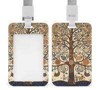 Porte-badge arbre de vie avec cordon amovible, étanche, pour bureau, lieu de travail