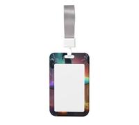 Porte-badge arc-en-ciel pour Halloween, fantôme, chapeau de sorcière, araignées, 1 imprimé robuste avec bobine rétractable, porte-badge d'identité, carte d'identité, porte-clés, badge de travail pour