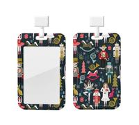 Porte-badge avec cordon de serrage pour femme, motif casse-noisette, danse de Noël, pour enseignant, infirmière, médecin, personnel