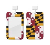 Porte-badge avec cordon détachable pour carte d'identité avec drapeau de l'État du Maryland, pour médecin, enseignant, infirmière, personnel de bureau