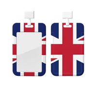 Porte-badge avec cordon détachable pour carte d'identité avec drapeau du Royaume-Uni, pour médecin, enseignant, infirmière, personnel de bureau