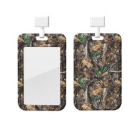 Porte-badge avec cordon détachable pour carte d'identité Motif camouflage Arbre froid Pour médecin, enseignant, infirmière, personnel
