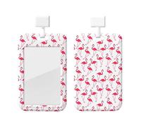 Porte-badge avec cordon détachable pour carte d'identité - Motif flamant rose - Pour médecin, enseignant, infirmière, personnel