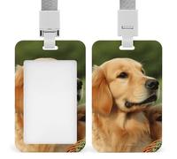 Porte-badge avec cordon en forme de Golden Retriever pour enseignantes et femmes