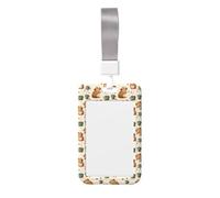 Porte-badge avec cordon en plastique rigide avec motif cochon d'Inde