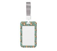 Porte-badge avec cordon en plastique rigide avec motif cochon d'Inde