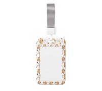 Porte-badge avec cordon en plastique rigide avec motif cochon d'Inde