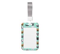 Porte-badge avec cordon pour carte d'identité Motif bouledogue français 1 Pour le personnel de bureau, l'école, les infirmières