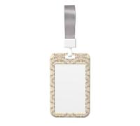 Porte-badge avec cordon pour carte d'identité, note de musique, imprimé floral, protection pour carte de travail, personnel de bureau, école, infirmière