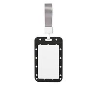 Porte-badge avec cordon tour de cou amovible pour femme, adolescente, infirmière, enseignant, entraîneur Noir et blanc à pois