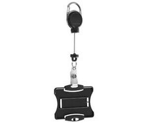 Porte-badge avec enrouleur EXTRA STRONG, noir