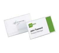 Porte-badge avec épingle torsadée, 60 x 30 mm